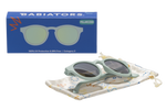 Seafoam Blue Polarized Keyhole Sunglasses with Mirrored Lens: Ages 6+