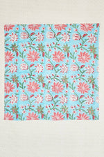 Floral Block Print Napkins, Set of 6