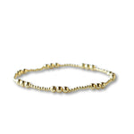 Lenny & Eva - Gold Beaded Bracelet: 6mm Textured