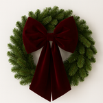 🎀 Extra-Large Wine Red Velvet Bow – 27.5” Statement Decor