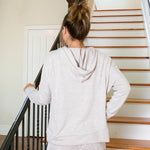 Brushed Hacci Hoodie   Taupe   -Asst.: Large