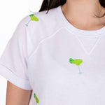 Margarita Short Sleeve Top   White/Multi    -Asst.: Large