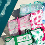 Boca Raton Beach Towel   Emerald/White   34x70