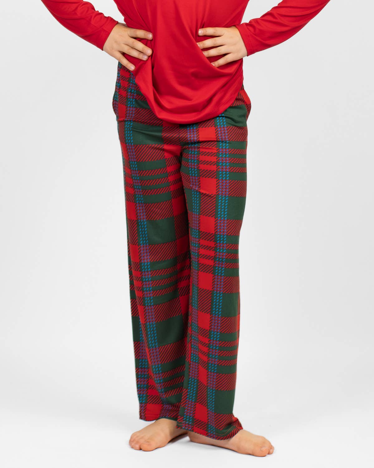Youth Telluride Plaid Sleep Pants   Dark Green/Red/Blue   -Asst.: Medium (8-9)