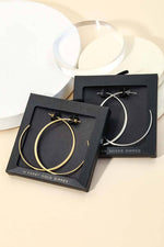 Secret Box Textured Hoop Gold Earrings