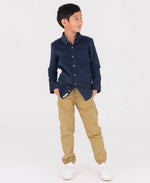 Boys Dark Khaki Jogger Pants: 3T