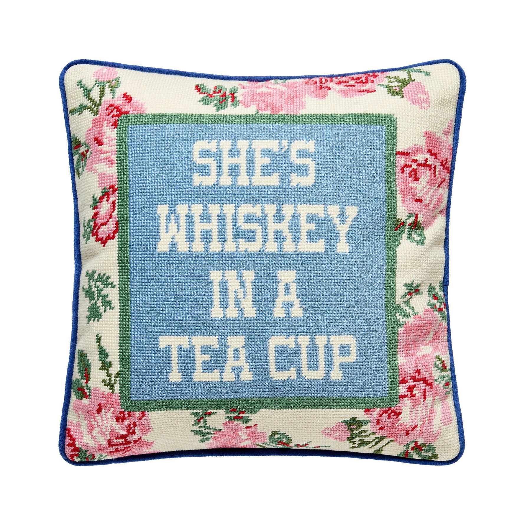 She's Whiskey Embroidered Pillow - Junk Gypsy