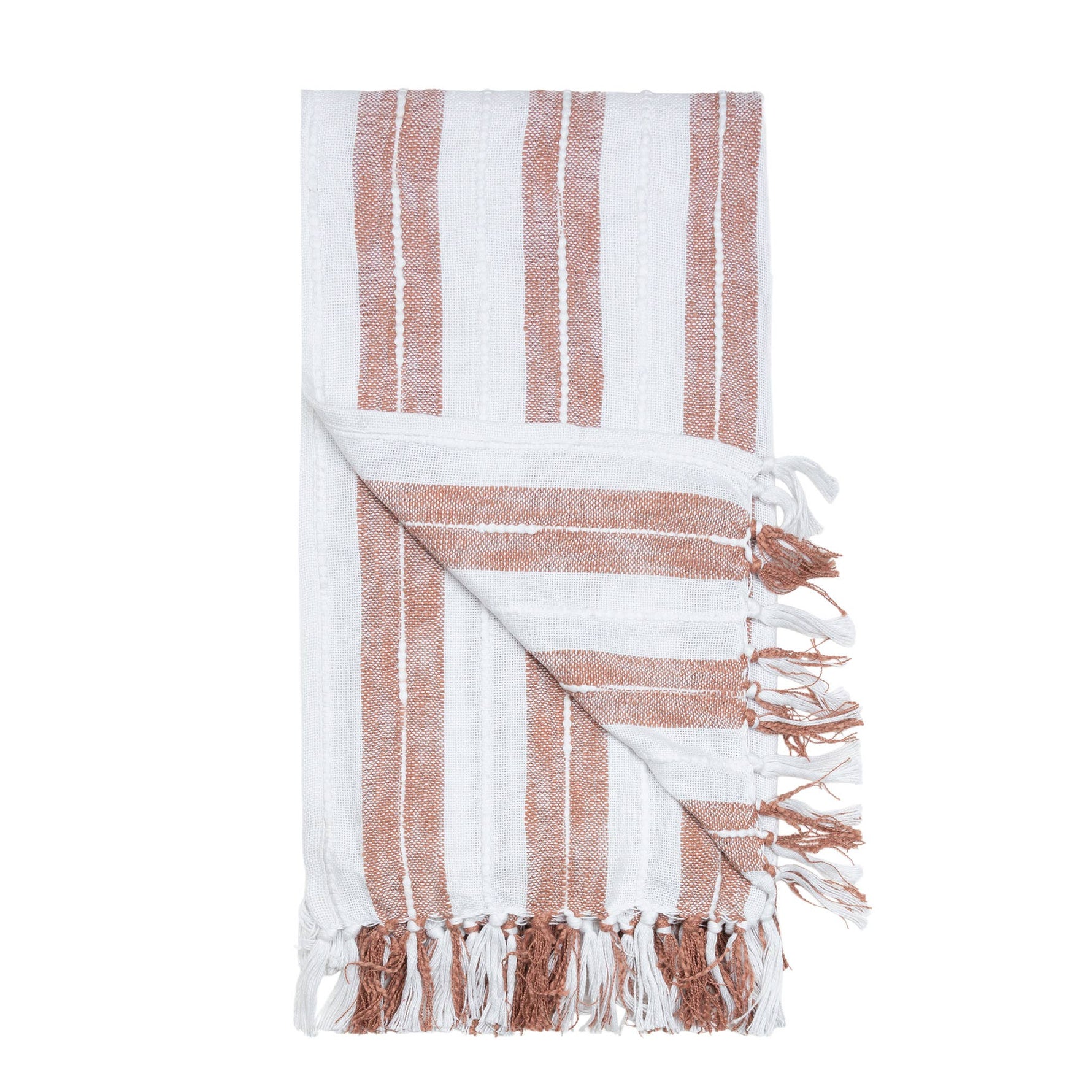 Romy 50x70" Indoor/Outdoor Recycled Woven Throw Blanket: Blue