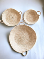 Natural Table Basket, MOROCCAN LARGE WOVEN PLATE: Medium
