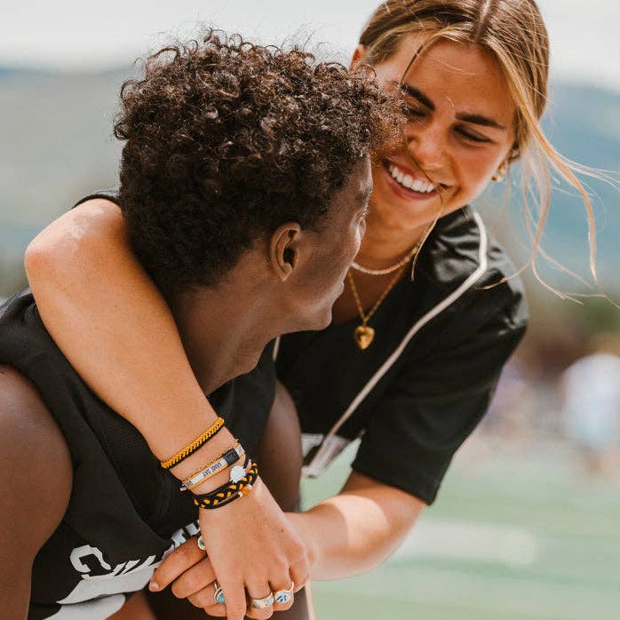"Game Day" Black & Gold Hair Tie Bracelets