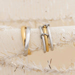18K Gold PVD Stainless Steel Mixed Metal Intertwined Ring: Mixed Metal / 6