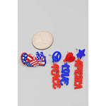 America Love Peace Earrings Set: USA