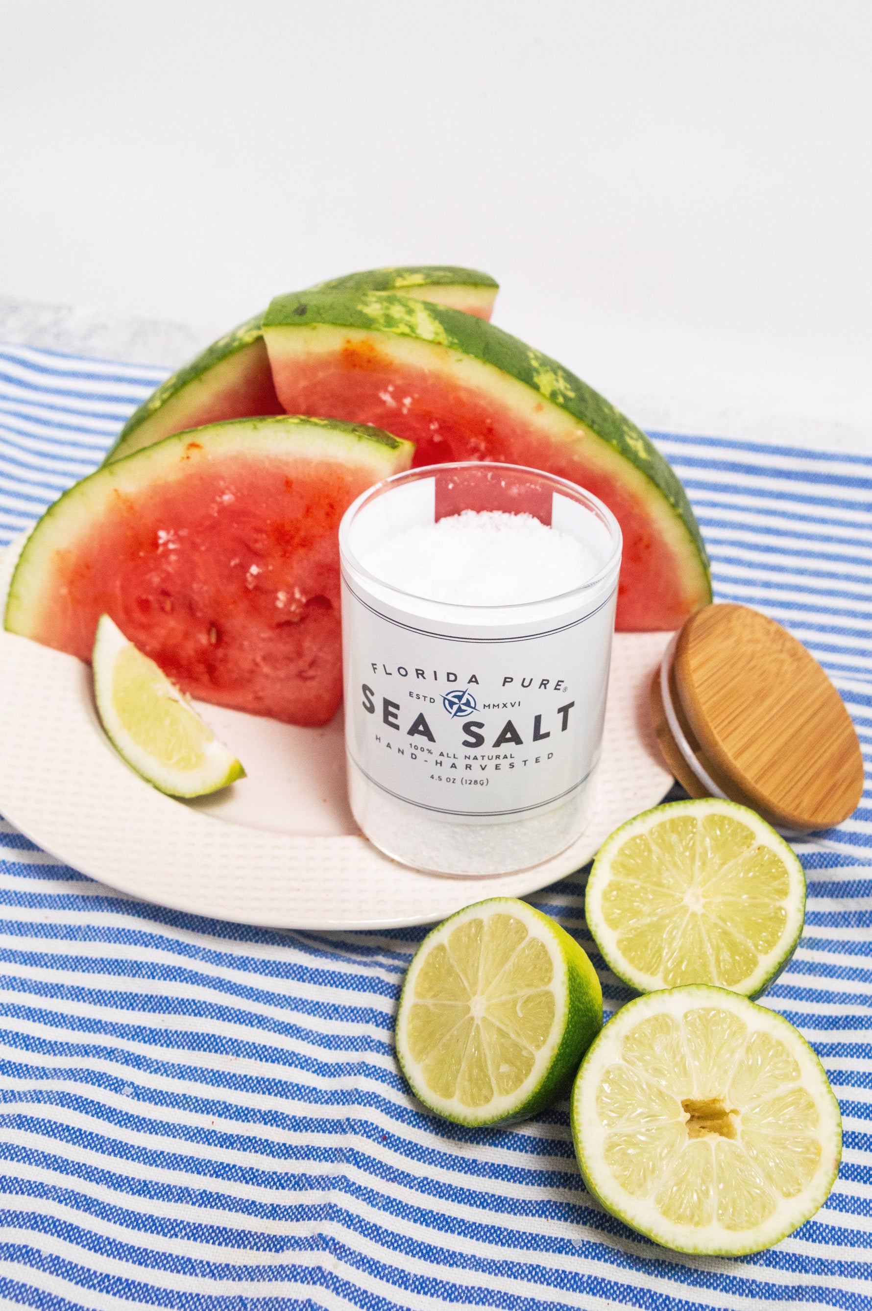 100% Natural, Pure Gourmet Sea Salt Flakes: 4.0 oz. glass jar