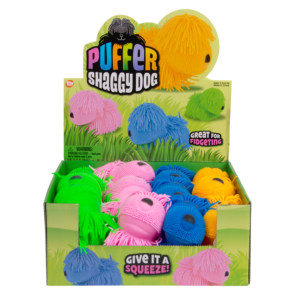 7" SHAGGY PUFFER DOG