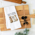 Life is Better with Doodle Dog Kitchen Towel