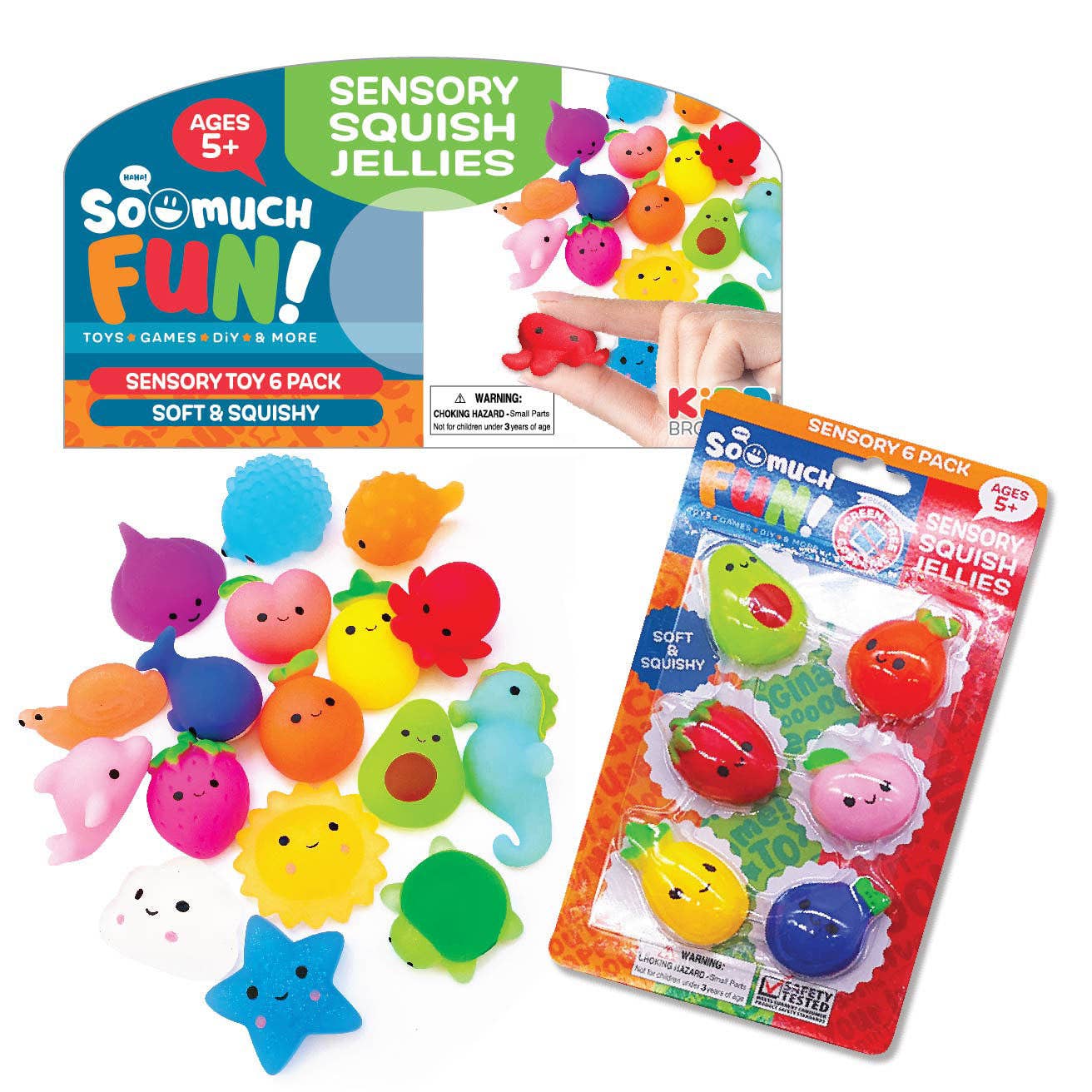 So Much Fun! Sensory Squish Jellies 6 Pieces