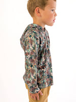 Boys Classic Camo Performance Hooded Shirt: Multi-Color / 4T