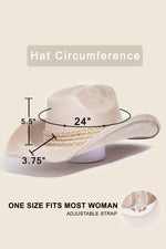 Intricate Layered Braided Strap Cowboy Hat