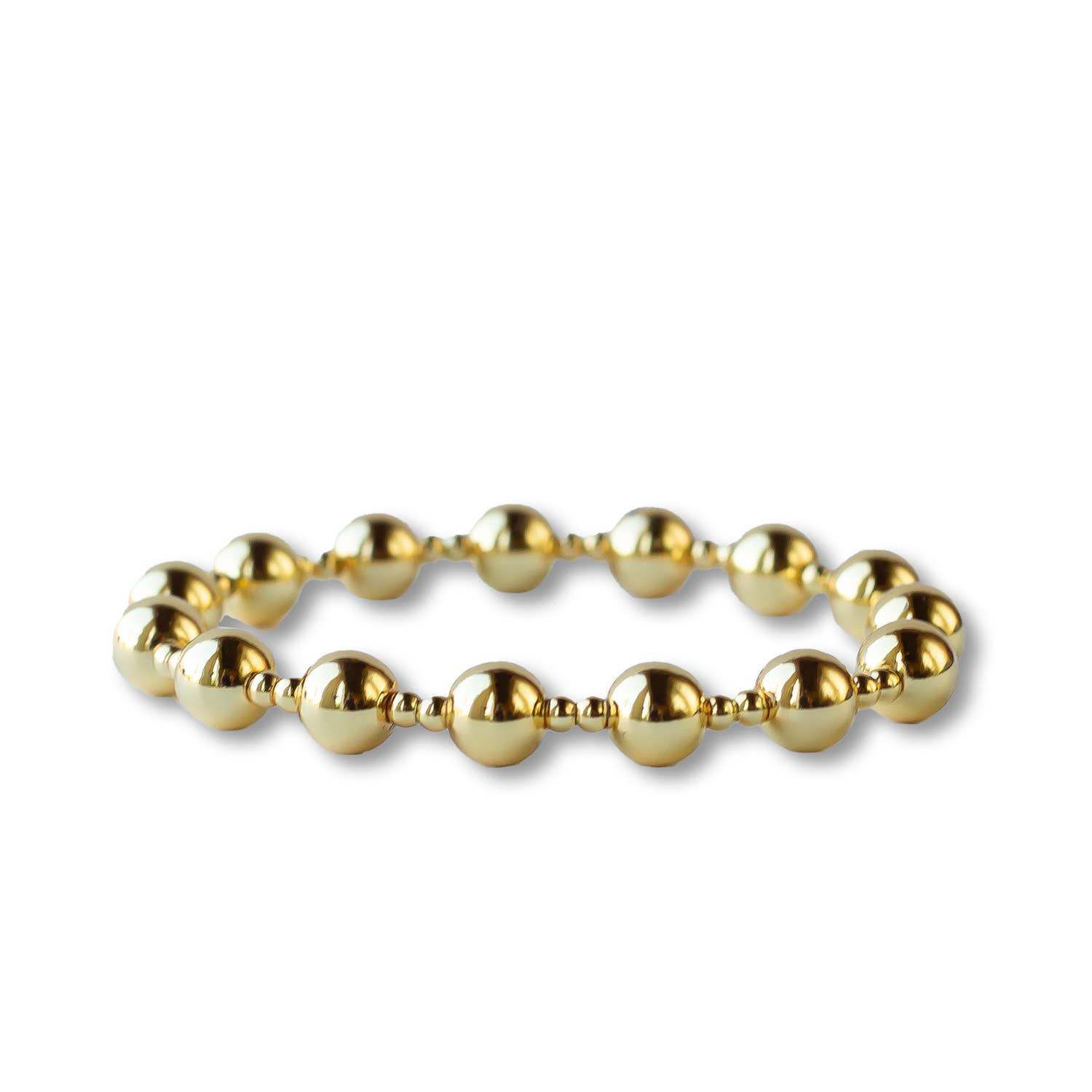 Lenny & Eva - Gold Beaded Bracelet: Uno Mixed Metals