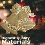 Gold Double Bell Christmas Ornament