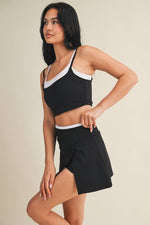 Double Layered Tank Top: Hot Pink Combo / M