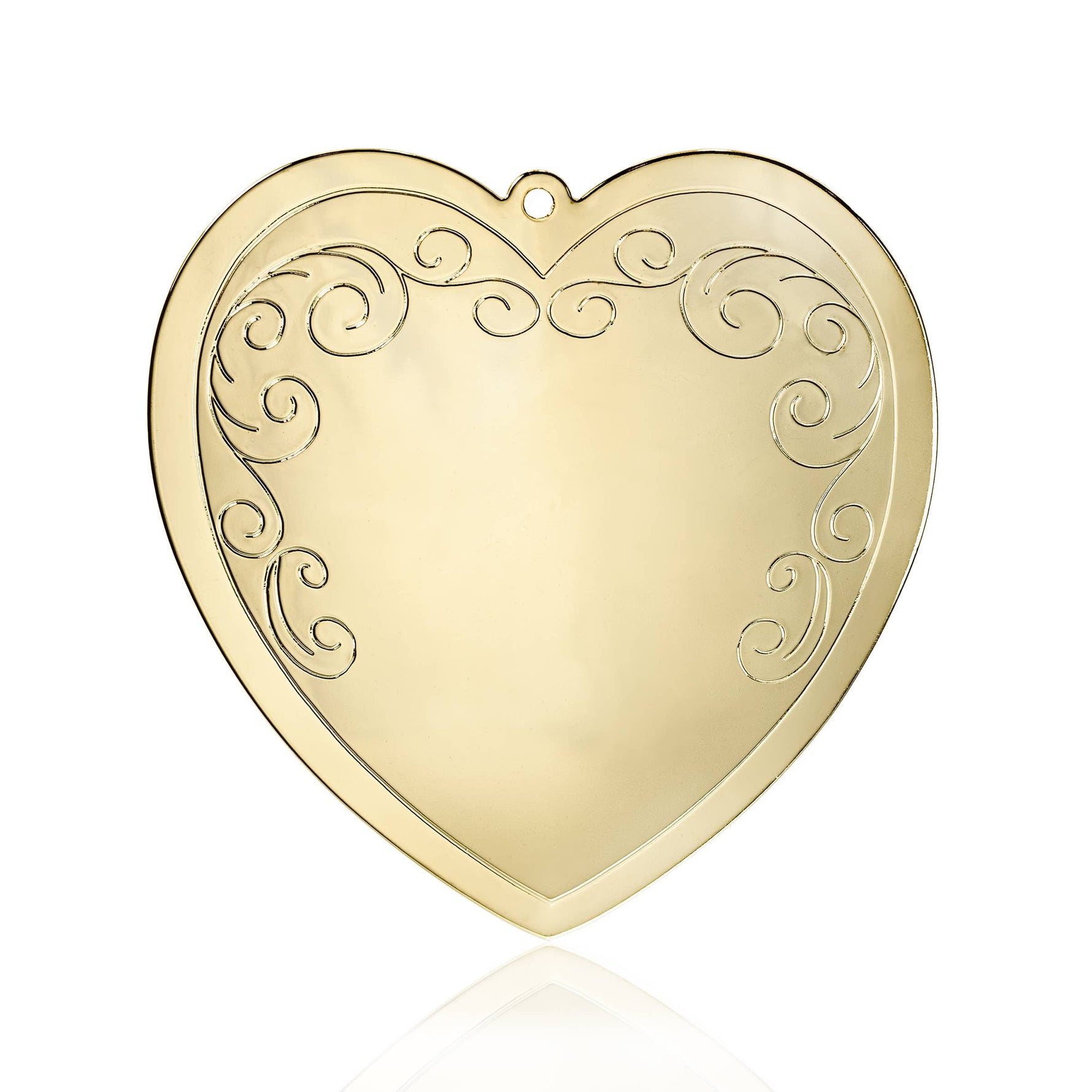 Gold Metal Heart Ornament