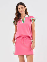 Carissa Set | Pink + White: XS
