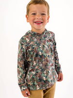Boys Classic Camo Performance Hooded Shirt: Multi-Color / 4T