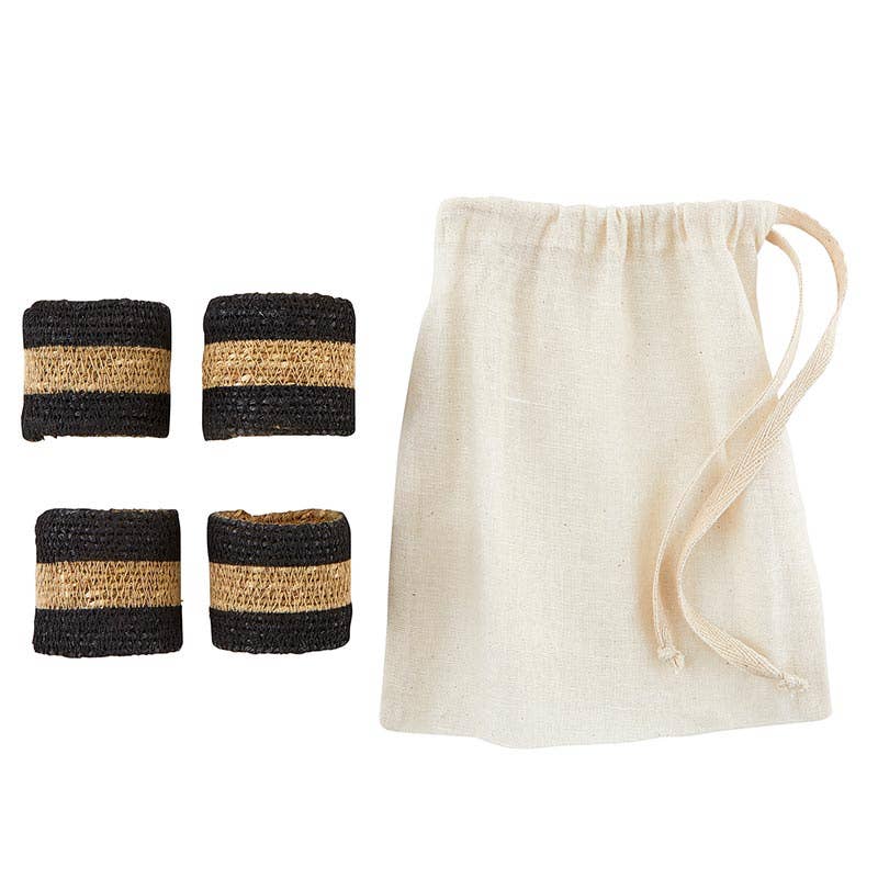 Seagrass Napkin Rings - Set of 4