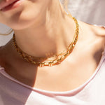 18K Gold PVD Statement Chain Necklace: Gold
