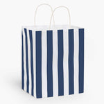 Cabana Stripe Navy Gift Bag: 125 Pack / Assortment