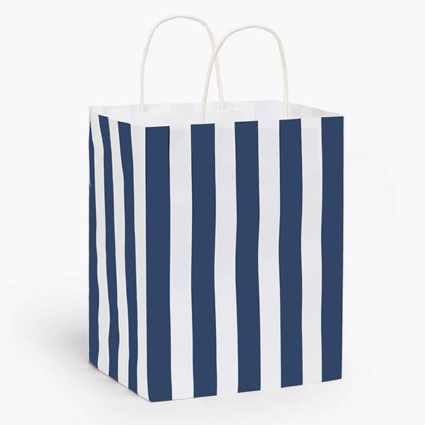 Cabana Stripe Navy Gift Bag: 125 Pack / Assortment