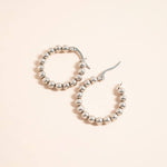 18K Gold PVD Stainless Steel Circle Ball Hoop Earrings : Gold