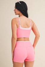 Double Layered Tank Top: Hot Pink Combo / S