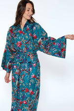 Rani Kimono Robes: Teal & Rose