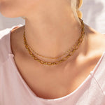18K Gold PVD Statement Chain Necklace: Gold