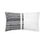 Genevieve 12X22" Handwoven Striped In/Outdoor Throw Pillow: Blue