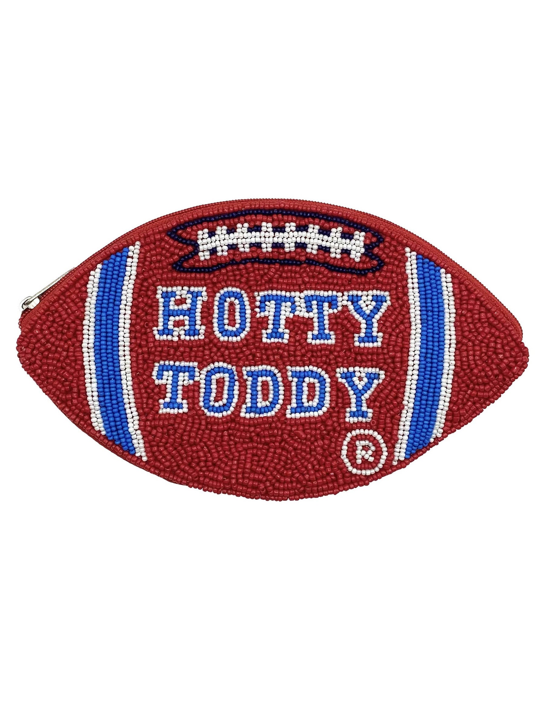 Football University of Mississippi Beaded Coin Purse