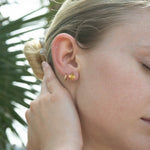 18K Gold PVD Stainless Steel Clover Stud Earrings