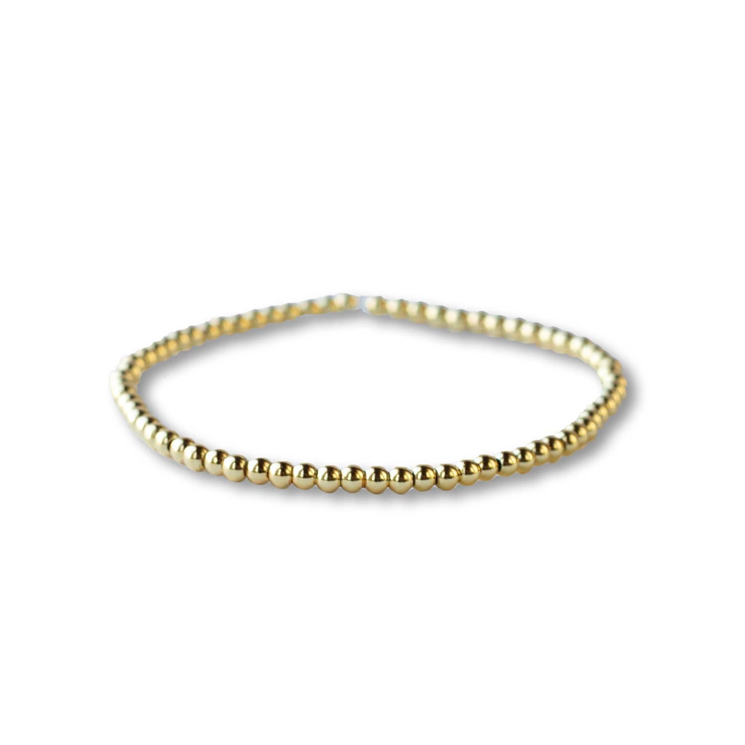 Lenny & Eva - Gold Beaded Bracelet: Uno Textured