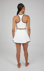 Women's Racerback Tank and Crossover Skort - Set: White