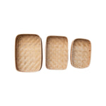 BLOOMINGVILLE Hand-Woven Rattan Baskets, Natural 3 sizes