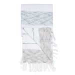 Tylanne 50x70" Indoor/Outdoor Recycled Woven Throw Blanket: Tidal Teal