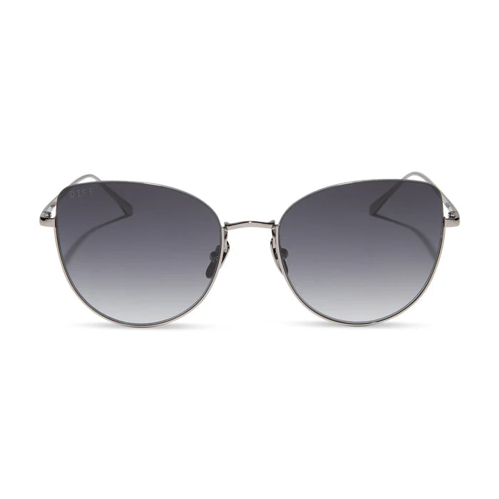 DIFF Kinsley Gunmetal Grey Gradient Sunglasses