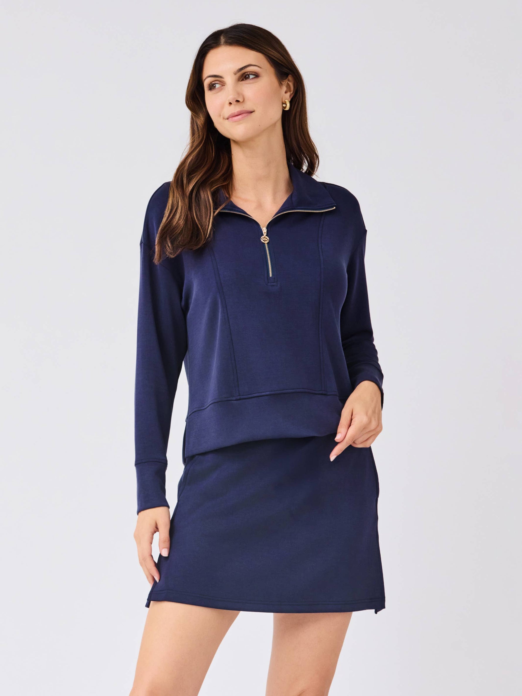 Regan Half Zip Pullover | Navy
