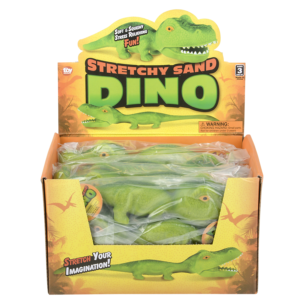 7.5" STRETCHY SAND DINOSAUR