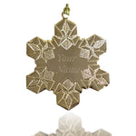 Gold Stipple Snowflake Ornament