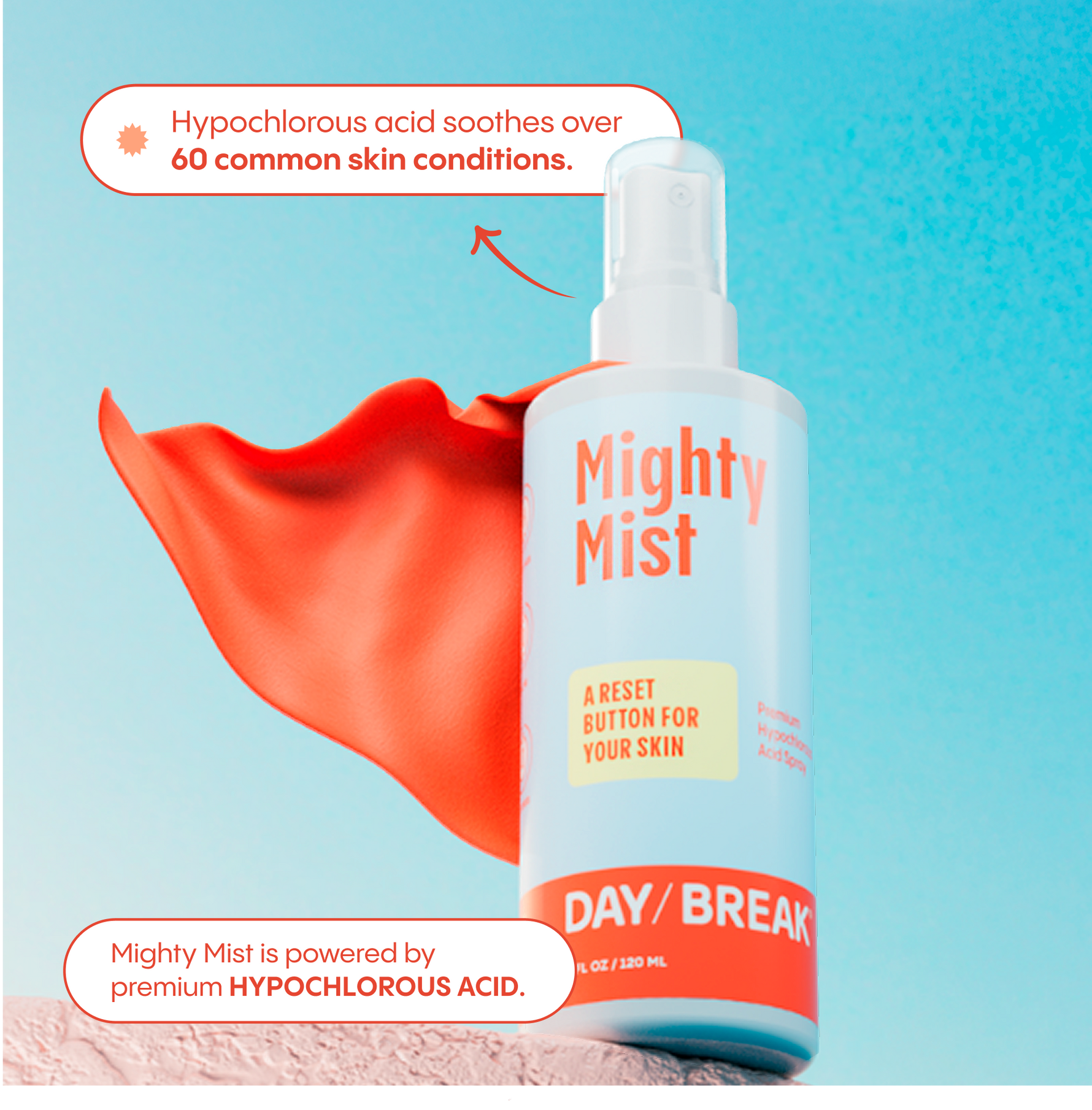 Hypochlorous Acid Facial Spray for Acne, Eczema, Rosacea