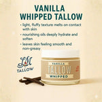 Vanilla Whipped Tallow Moisturizer – 120,000+ Sold | Premium Beef Tallow Skincare | Lady May Tallow: 9oz