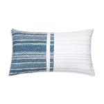 Genevieve 12X22" Handwoven Striped In/Outdoor Throw Pillow: Blue